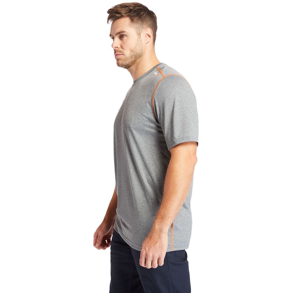 Camisetas Timberland Argentina Hombre - Pro® Big & Tall Wicking Good Sport Short-Sleeve - Gris - YBW